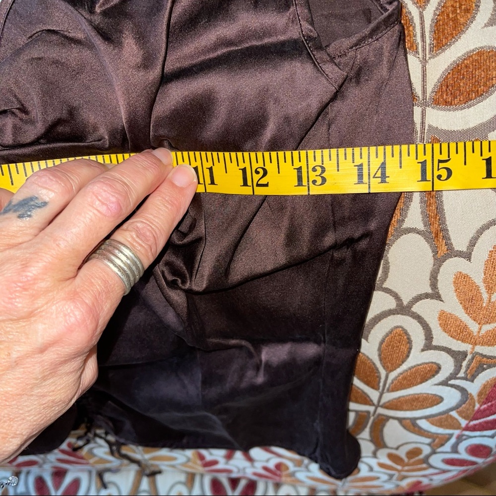 Max Studio Silk Sleeveless Brown Dressy Top Sz XS - Picture 6 of 8